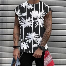 Débardeurs pour hommes Casual Beach Hawaiianss Boho Imprimer T-shirts musculaires sans manches Cool Entraînement T-shirts Fitness Vest Athletic Drop Delivery App DH8EJ