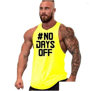 Camisetas sin mangas para hombre Moda Algodón Camisas sin mangas Top Hombres Fitness Camisa Singlete Culturismo Entrenamiento Gimnasio Chaleco Skl Drop Entrega Ropa Otplz