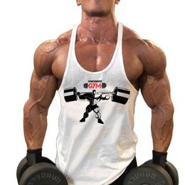 Mens tanktops sportschool top mannen fitness kleding bodybuilding zomer voor mannelijke mouwloos vest shirts plus maat 230524