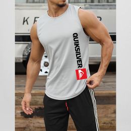 Mens tanktops mannen gym singlet spier stringer ondergoed ondergoed fitness sport mouwloos shirt merkprint workout Vest mannelijke kleding