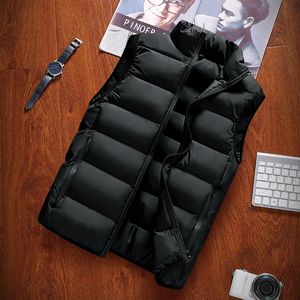 Mens Tank Tops Men Vest Windproof Jacket Sleeveless Winter Casual Coat down Cotton Warm Thicken Waistcoat thick gilet 231016