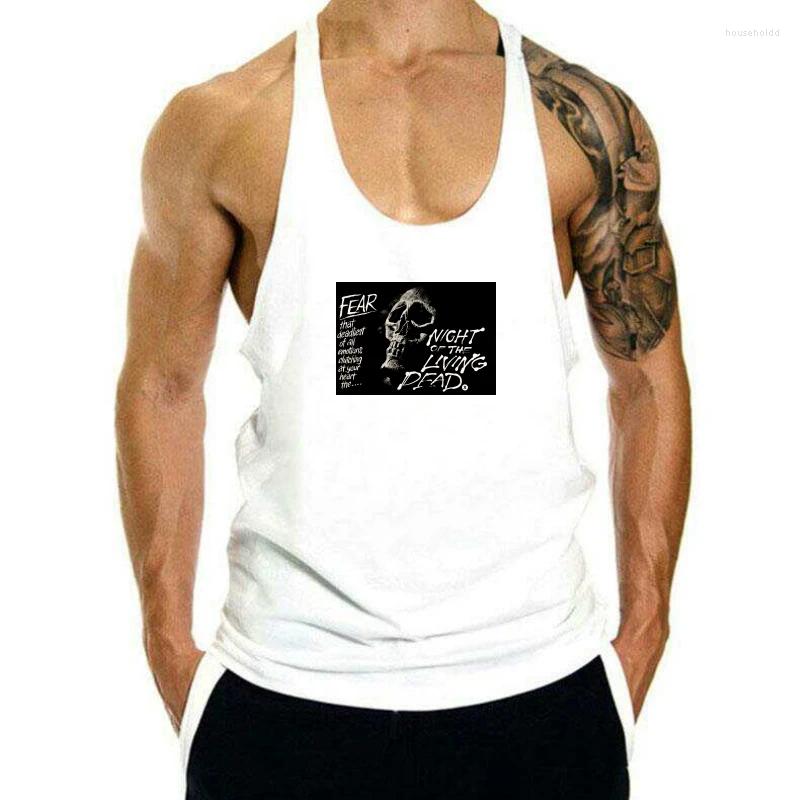 Erkek Tank Tops Living Dead Film Poster Erkekler Top Kolsuz Moda Serin Siyah Beyaz