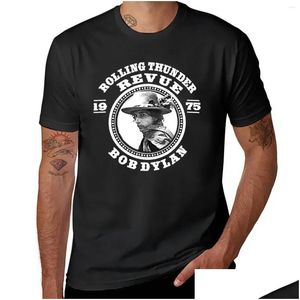 Mens tanktops Rolling Thunder Revue 1975 T-shirt Aesthetische kleding T-shirt Grafische drop levering kleding ondergoed OT9LG