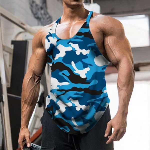 Hommes Débardeurs Été Y Retour Gym Stringer Top Hommes Coton Vêtements Bodybuilding Chemise Sans Manches Fitness Gilet Muscle Singlets Workout 230524