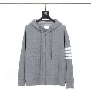 Mens TB Thombrowna Sweat à capuche Hommes Femmes Sport Sweats à capuche Broderie Polaire Pull Coton Épais Casual Sweatshirts Pull À Manches Longues Streetwear Rayé À Capuche DX4D