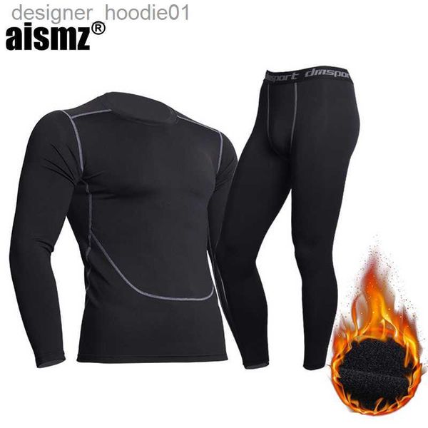 Sous-vêtements thermiques pour hommes Aismz Sous-vêtements thermiques pour hommes Vêtements thermiques longs Ensembles de collants thermiques Sous-vêtements de contention longs d'hiver Séchage rapide LJ201008 L230