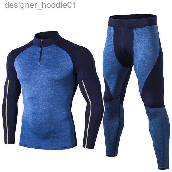 Ropa interior térmica para hombre Fanceey Cuello alto Ropa interior térmica de invierno Hombres Long Johns Hombres Camisa Rashgard Leggings Deporte cálido Ropa interior de compresión Thermo 211108 L230