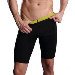 Mens Thermo Body Shaper Neopreno Pantalones adelgazantes Muslos Entrenamiento de grasa Traje de sauna Control de cintura alta Shapewear 240220