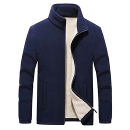 Hommes épais polaire vestes hommes vêtements de sport doublure en laine vestes chaudes manteaux homme manteau thermique hommes manteau d'hiver grande taille L-4XL 240115