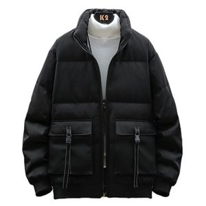 Mens Thicken Duck Down Coat Mode Trend Winddicht Warm Stand Hals Puffer Jacket Designer Winter Luxe Losse Blad Casual Jassen voor de Mens