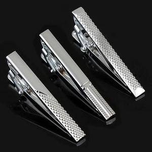 Heren Tie Clip Luxe Mode Metal Streep Tone Bar Sieraden voor mannen Ntranssluiting Pak Tie Gift Silvery Color Accessoires