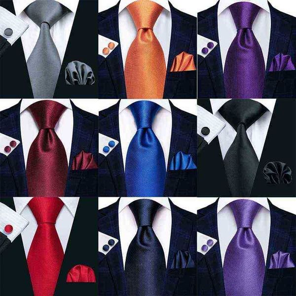 Hommes Cravate Mouchoir Cravate Boutons De Manchette Ensemble De Mode Noir Pour Homme Das Party Homme Cadeau Robe De Mariage Accessoires En Gros J220816