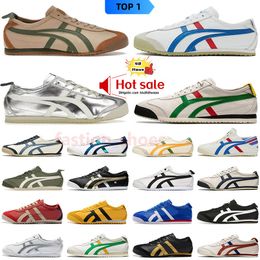 Mens Tiger Mexico 66 Chaussures décontractées Femmes Onitsukass Chaussures de course Chaussures Summer Toile Black White Blue Red Latex combinaison Sceau d'intérieur Slip-on Japon Sneakers