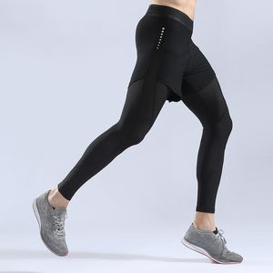 Collants pour hommes Leggings pantalons de Compression course serré deux pièces Jogging pantalon d'entraînement basket-ball Fitness Gym vêtements de sport