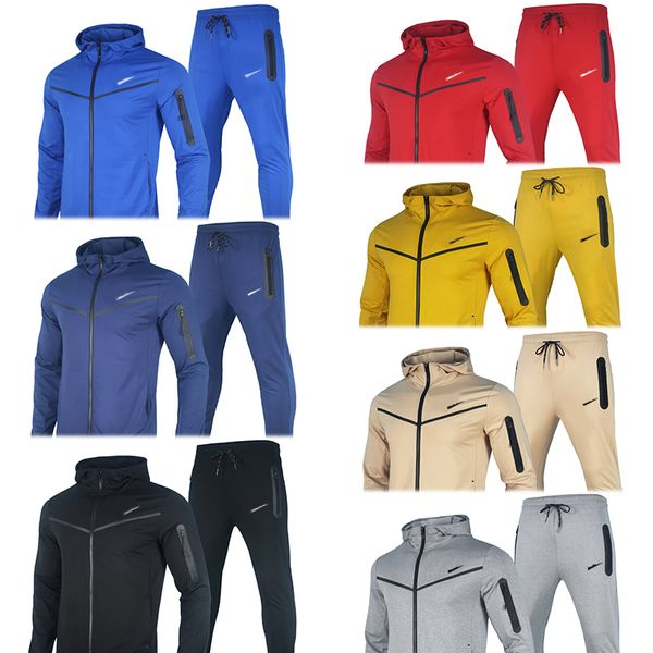 Chándal para hombre Otoño Ropa deportiva con capucha Mujer Sudadera con capucha de manga larga Pantalones Leggings Conjunto de 2 piezas Traje deportivo de marca 2XL 3XL