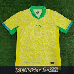Heren Tracksuit Braziliës Voetbalshirt Copa America Cup Neymar Vini Jr Kids Kit Sets Brasil National Team Football Shirt Home Away Player -versie Rodrygo Martinelli
