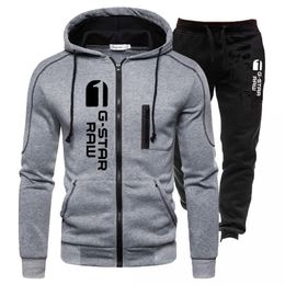 Heren Tracksuit Casual Jogging Suite Outdoor Set Zipper Hoodies Black Sweatpant 2pcs Spring Fashion Streetwear S4XL 240226