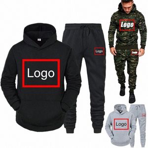 Heren Trainingspak Aangepast Logo 2022 Lente Herfst HoodiesPants Jogging Casual Sportswear Suits Tweedelige Sets Oversized Mannen Kleding 95aM #