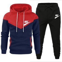 Heren trainingspak met capuchon en joggingbroek Hoge kwaliteit gymoutfits Herfst Winter Casual sporthoodie Set Hot Sale