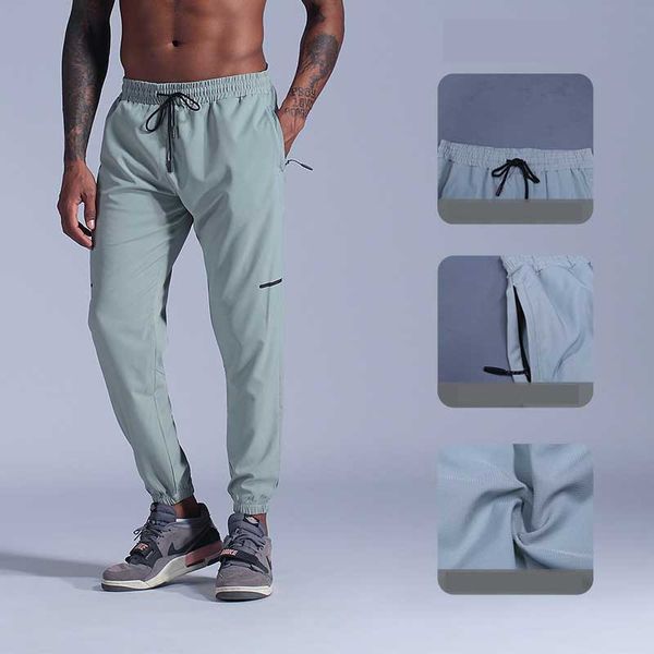 survêtement pour hommes Pure Color Sports Pants Mens Training Beam Foot Pantalon décontracté à séchage rapide Summer Thin Respirant Running Fitness joggers