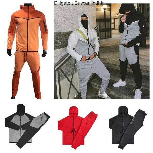 Chándal para hombre Conjunto técnico Conjunto de diseñador Traje de chándal Correr Baloncesto Fútbol Rugby de dos piezas con chaqueta con capucha de manga larga para mujer Pantalones Primavera Otoño 3XL NN5V