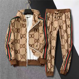 Heren Tracksuit Twee stukken Sets Jassen Hoodie broek met letters Spring Autumn Out -wear Sports Set Tracksuits Jacket Tops Suits