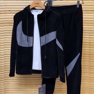 Survêtement pour hommes deux pièces ensembles vestes à capuche pantalons avec lettres style de mode printemps vêtements d'extérieur automne ensemble de sport survêtements veste hauts costumes 4XL