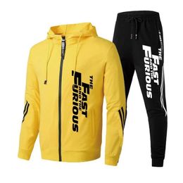 Survêtement pour hommes sweats à capuche et pantalons de survêtement costume de jogging automne hiver à manches longues mode sweat à capuche de fitness Sport 240201