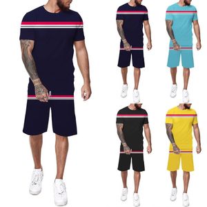 Trainingspakken voor heren 2-delig Atletische sportsets T-shirt en shorts Set Mesh trainingspakoutfits Hoge kwaliteit Zomer Dagelijks Vetement Ho