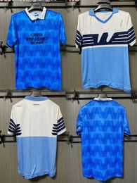 Contulaires pour hommes 5ATOP Qualité 1415 1989 Retro Lazios Home Classic Vintage Commémoratif Jersey Jersey Soccer Jerseys Football T-shirt Blue Uniform Rush Expédition