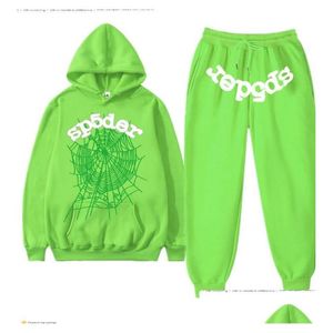 Heren trainingspakken 60Ss Spider Trapstar trainingspakken Hoodie ontwerper Sp5Der Sweatshirt Man Young Thug tweedelig met dames Spiders 555 Tr Otm4D