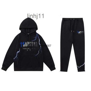 Chándales para hombre 8kof Hombres y mujeres Sudadera con capucha Trapstar Set Nuevo Rayo Suéter Bordado Marca de moda Felpa Cremallera Deportes Casual H3jo44x844