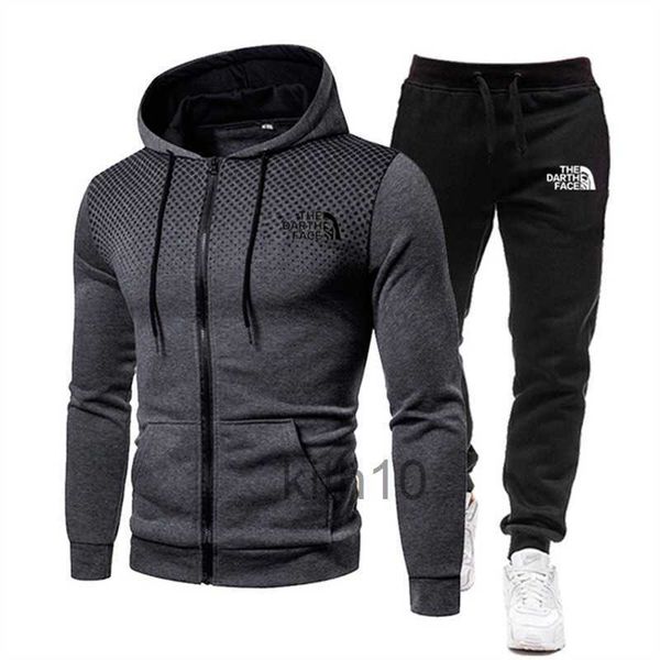 Chándales para hombre Chándal de otoño/invierno Conjunto de sudadera con capucha de pesca para hombre Plus Fleece Deportes al aire libre Pantalones de manga larga cálidos Jersey Ropa de moda 8DTI