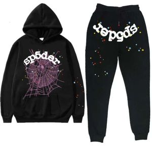 Heren trainingspakken Zwart trainingspak Sp5der Hoody klassieke hoodie Heren Dames Spider joggingbroek Webprintbroek en capuchon Streetwear Young Thug