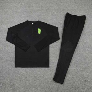 Survêtements pour hommes vêtements de football de marque survêtements de sport décontractés noirs pantalon jackt262A