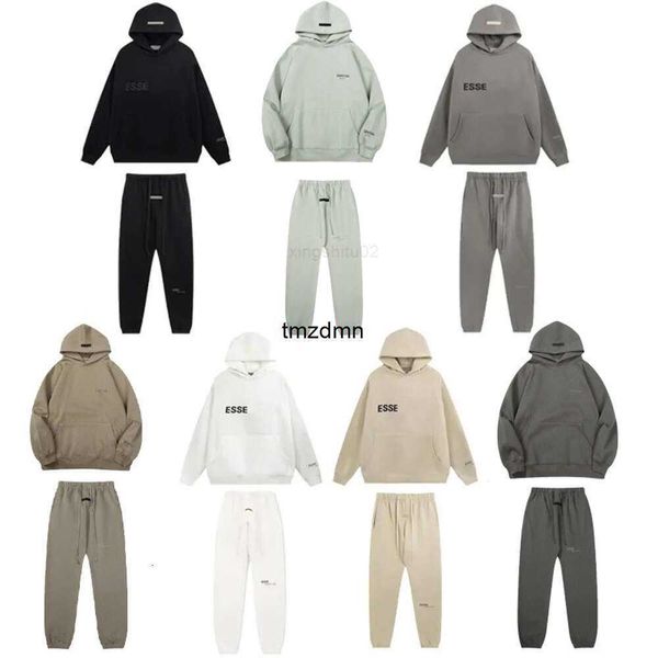 Survêtements pour hommes Designer Survêtement Ess Marque Imprimé Sportswear Hommes 6 Couleurs Chaud Deux Pièces Ensemble Lâche Sweat À Capuche Pantalons Ensembles à 2XL