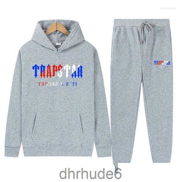 Chándales para hombre Diseñador Chándal Trapstar Marca Impreso Ropa deportiva Hombres Ropa de invierno Cálido Dos piezas Conjunto Sudadera con capucha suelta Sweatshir DHLPI 7HNR