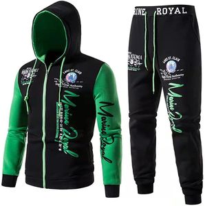 Chándales para hombre Hiphop Dance Jogger Conjunto de chándal informal Manga larga FullZip Running Jogging Athletic Sweat Suits Ropa de hombre 230223