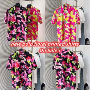 Survêtements pour hommes correspondant maillots de bain chemises hawaïennes hommes imprimé fleuri chemises de plage décontractées surdimensionnées FZ2403292