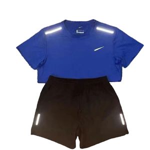 Suits de survêtement pour hommes Nake Tech Set Reflective Tech Tech Shorts Shorts en deux pièces pour femmes Fitness Fitness Séchage et respiration de basket-ball de sport