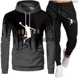 Suisses de survêtement masculines Nouveaux hommes Jacket Jacket Trackies Swets Sweets Casual Thath Pullover and Long Pant 2 pièces Automne Fleece Jogger Sports Suit X0907RPRC