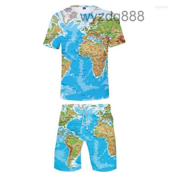 Chándales para hombre, conjunto de 2 piezas con estampado, camiseta de manga corta para hombre, pantalones cortos de playa, chándal informal, trajes a juego SG53