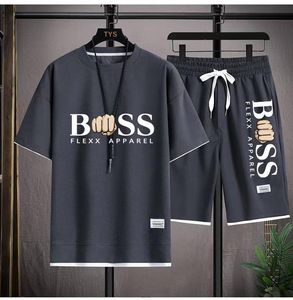 Mens tracksuits sets jogger sweatshirts heren shorts pakken mannen vrouwen korte t-shirt pullover man casual broek