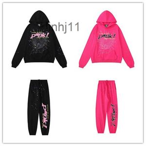 Heren trainingspakken Sp5de Designer Hoodie Young Trapstar Hoodies Heren Dames Hoodied Top Hoge kwaliteit print Spinnenweb Grafisch Meerdere kleuren Basketbal Roze