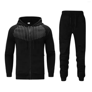 Heren tracksuits Sportswear Spring herfst 2 -delige sets sportpak jasbroek sweatsuit man mannelijke print kleding mannen tracksuit plus size maat
