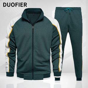 Survêtements pour hommes printemps automne manches longues veste à glissière pantalons de survêtement mâle deux pièces de robe costume de formation ensembles vêtements 221128