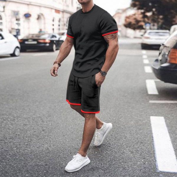 Chándales para hombre Chándal de verano para hombre Camiseta Traje casual masculino Tipo simple Camiseta para hombre Pantalones cortos de manga corta Impresión 3D de gran tamaño Conjunto de 2 piezas 230428