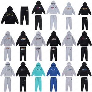 Mens trapstar chándales suéter pantalones conjunto diseñador sudaderas con capucha streetwear sudaderas traje deportivo bordado felpa letra decoración gruesa sudaderas con capucha hombres pantalones