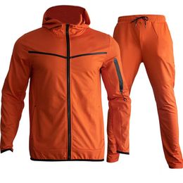 Heren trainingspakken tech fleeces heren set hardlopers sportkleding full zip hooded sweatsuits met broek 2-delige techfleece joggingpakken