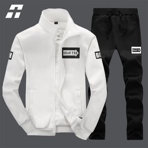 Suisses de survêtement pour hommes Automne Fashion Fashion Sportswear 2 pièces Set Men Jacket Pantalons Sports de survêtement masculins décontracté.